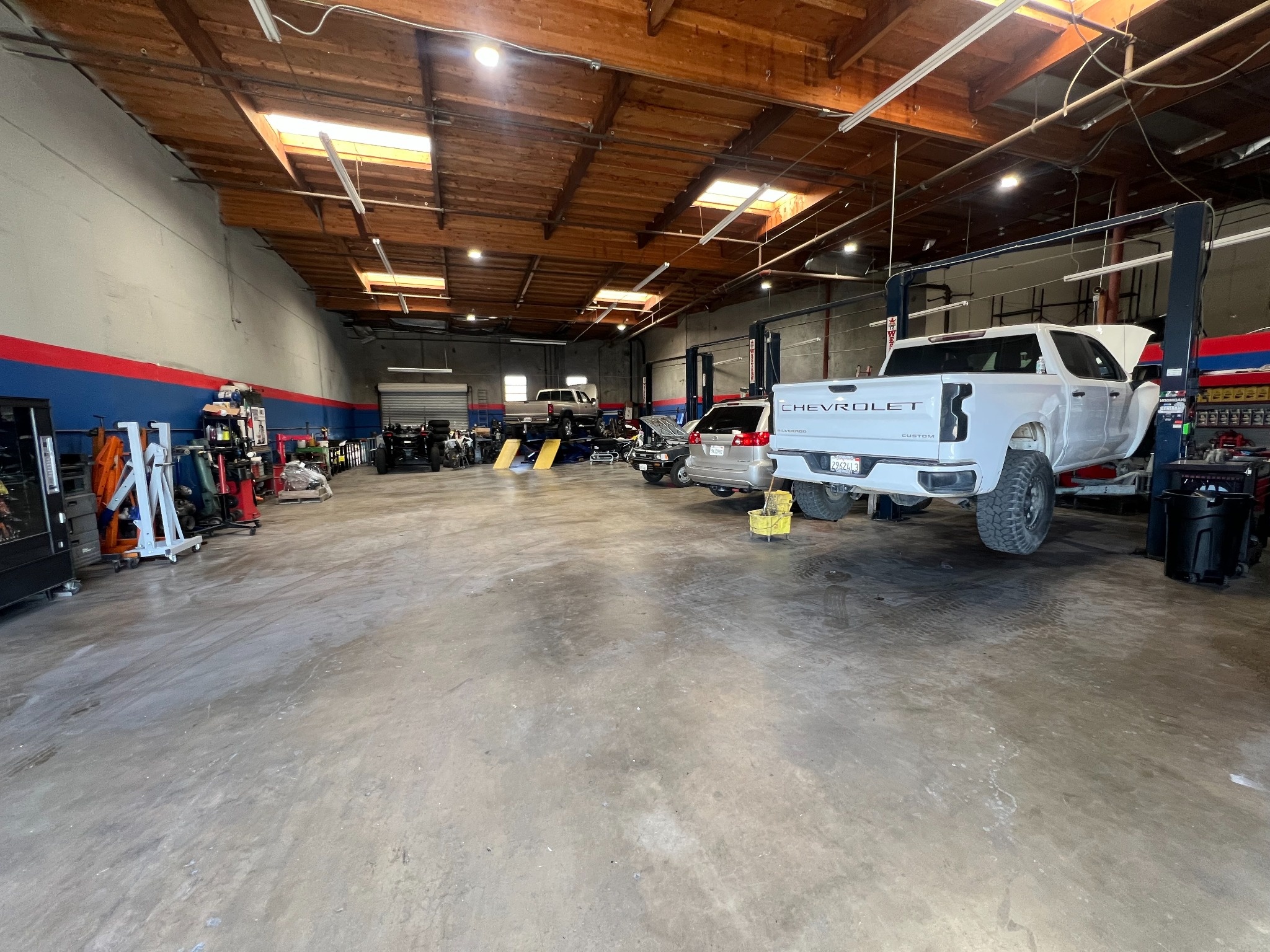 Clean, organized auto repair shop interior
